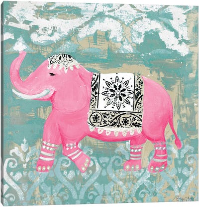 Pink Bazaar I Canvas Art Print - Indian Décor