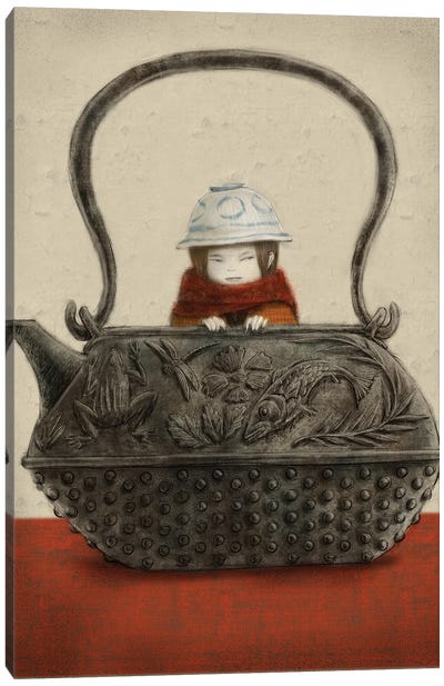 Beige VII Iron Kettle Canvas Art Print - Chinese Culture