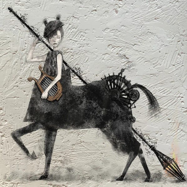 Whimsical Steampunk: Charcoal I Myth by Hiroyuki Kurava