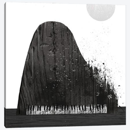 Charcoal VII Broken Piano Canvas Print #HKV16} by Hiroyuki Kurava Canvas Art Print