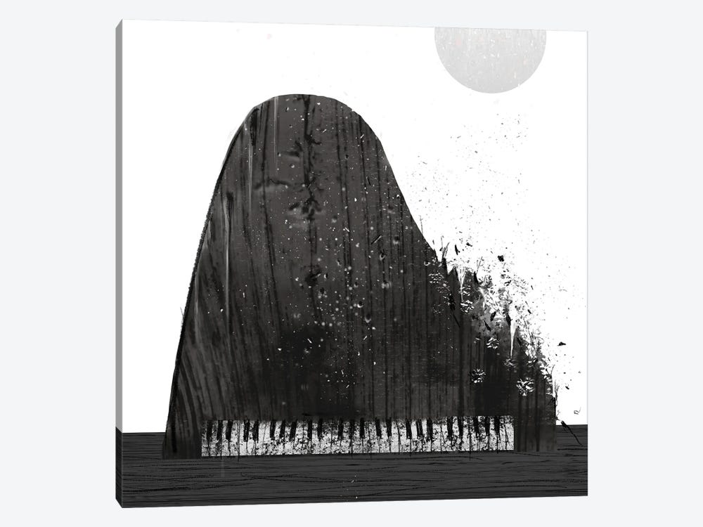 Charcoal VII Broken Piano by Hiroyuki Kurava 1-piece Art Print