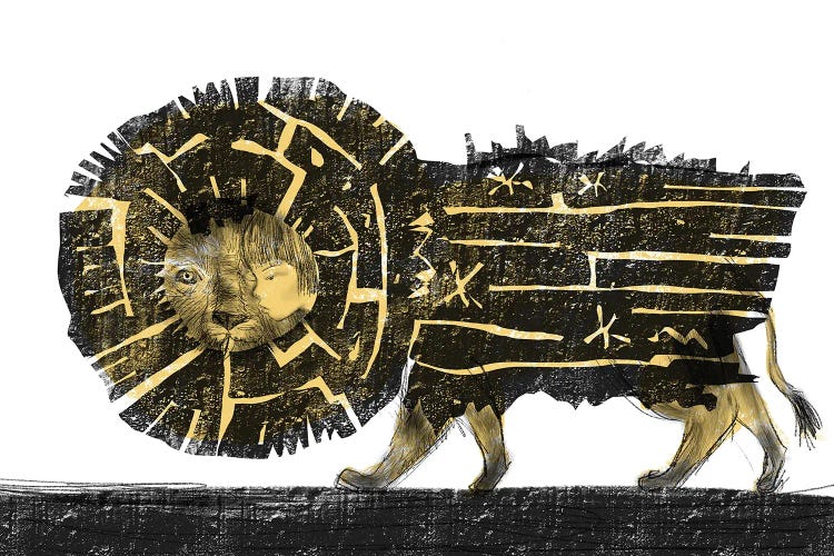 Charcoal XIV With Lion