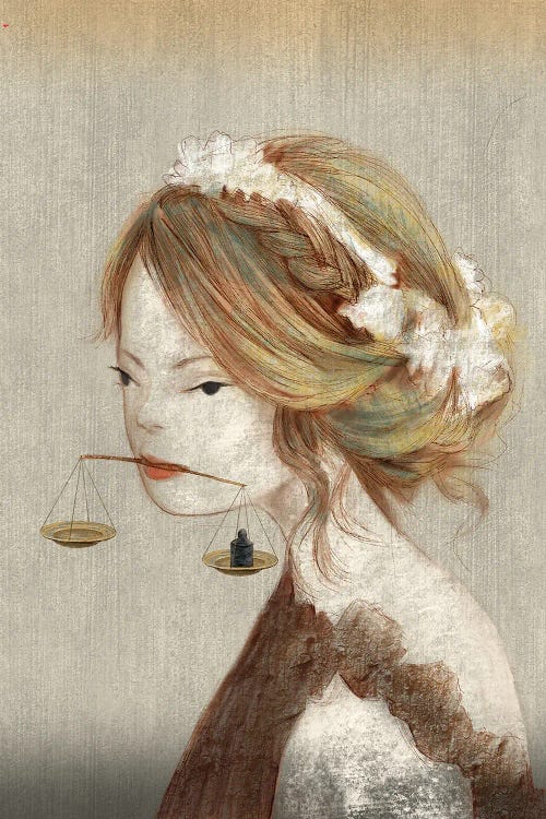 Beige I Balance by Hiroyuki Kurava canvas print