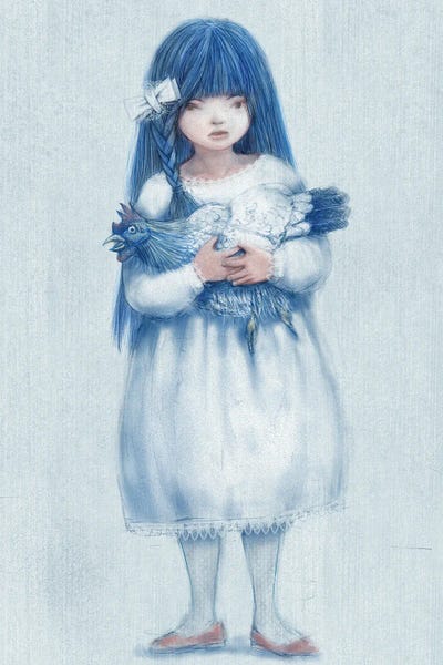 Chickens & Roosters: Indigo V Chicken by Hiroyuki Kurava