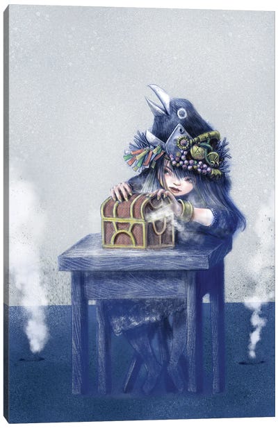 Indigo IX Treasure Chest Canvas Art Print - Hiroyuki Kurava