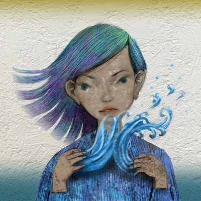 Aqua II Wave by Hiroyuki Kurava canvas print