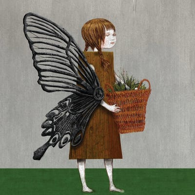 Maroon I Butterfly by Hiroyuki Kurava metal wall art