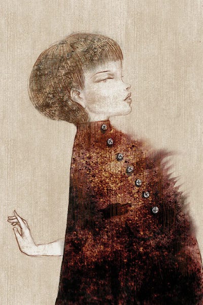 Maroon II Look Back by Hiroyuki Kurava metal wall art