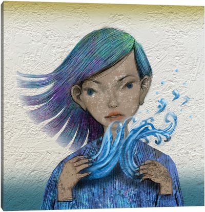 Aqua II Wave Canvas Art Print - Hiroyuki Kurava