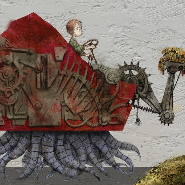 Whimsical Steampunk: Maroon VII Strange Machine by Hiroyuki Kurava