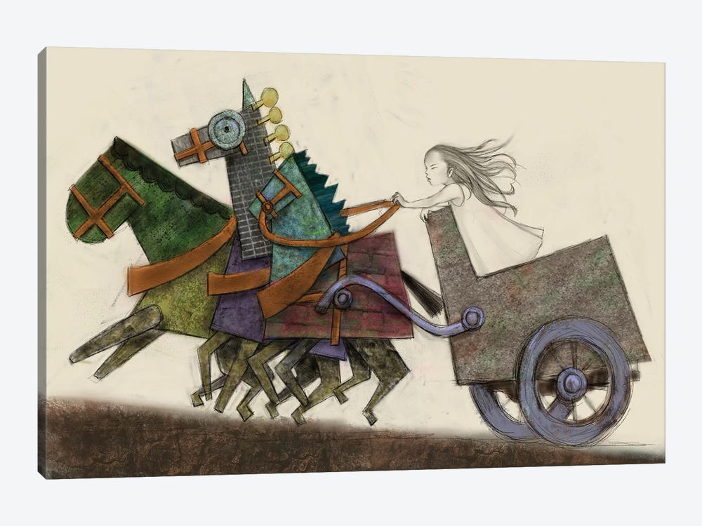 Beige IV Carriage by Hiroyuki Kurava 1-piece Canvas Art Print