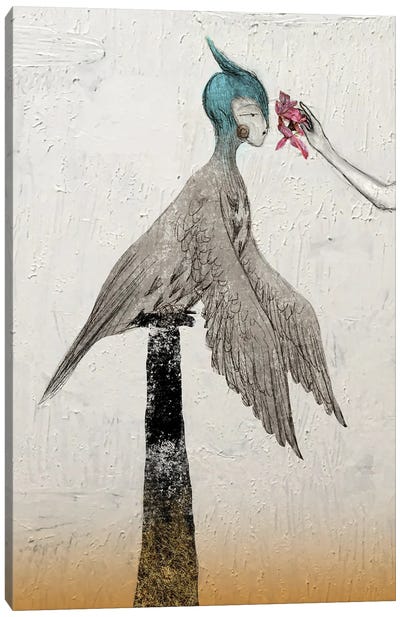 Beige VI Harpy Canvas Art Print - Hiroyuki Kurava