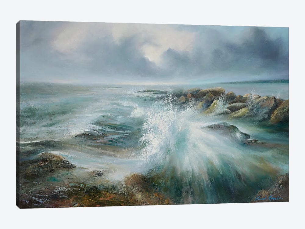 High Tide Rising Over Filey Brigg On East Coast by Hannah Kerwin 1-piece Canvas Artwork