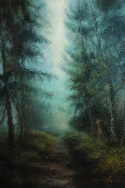 Hannah Kerwin: Light Mists Through Trees - Tree Shadow At Grisedale Forest by Hannah Kerwin