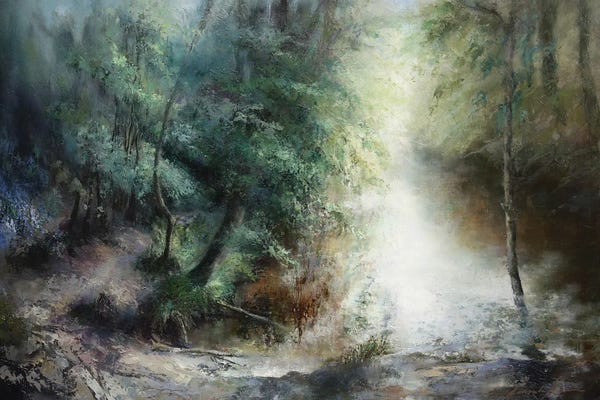 Hannah Kerwin: Magical Light Over The River Nidd by Hannah Kerwin