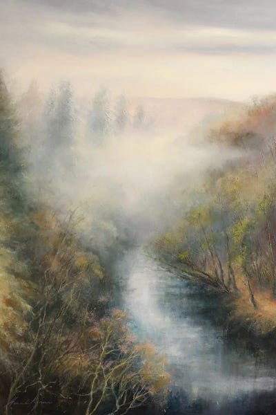 Hannah Kerwin: Mist Effect Over Nidd Gorge, North Yorkshire by Hannah Kerwin