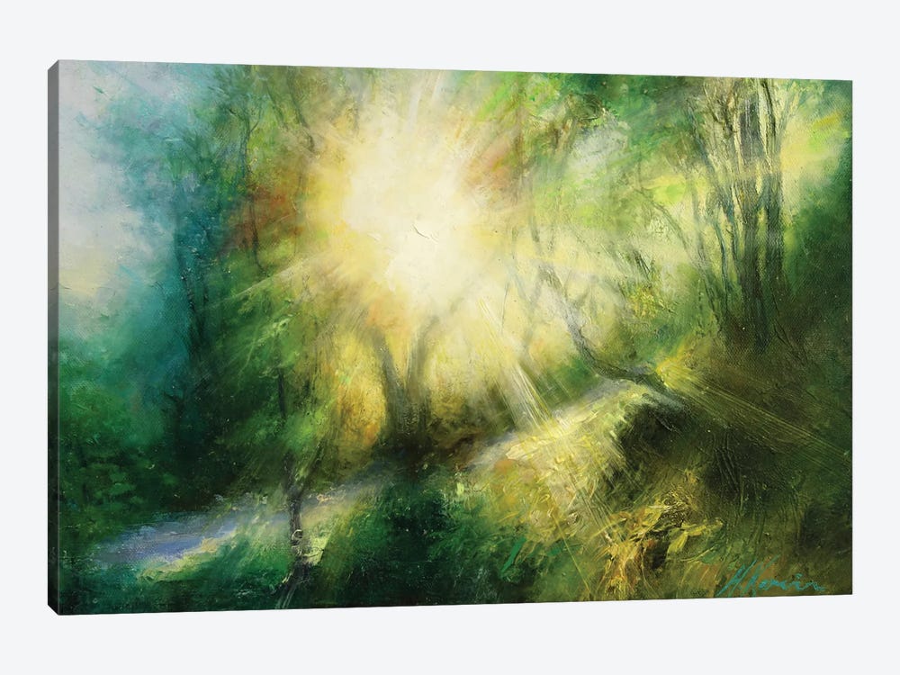 Morning Sun Rise Through The Branches Country Lane In Yorkshire by Hannah Kerwin 1-piece Canvas Artwork