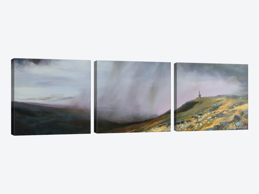 Storm Drawing In Over Stoodley Pike, Todmorden by Hannah Kerwin 3-piece Canvas Artwork