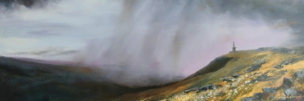 Hannah Kerwin: Storm Drawing In Over Stoodley Pike, Todmorden by Hannah Kerwin