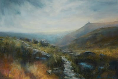 Sun And Couds Over Stoodley Pike by Hannah Kerwin canvas print