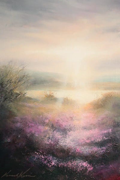 Hannah Kerwin: Thank You For The Day - First Light On Reflecting On Moorland Tarn by Hannah Kerwin