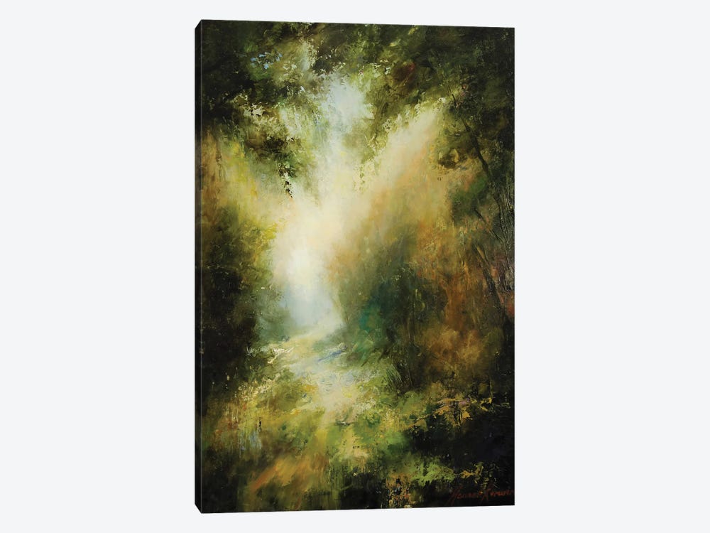 The Heat Of Summer - Light Through The Tree Boughs, Abstract by Hannah Kerwin 1-piece Canvas Art Print