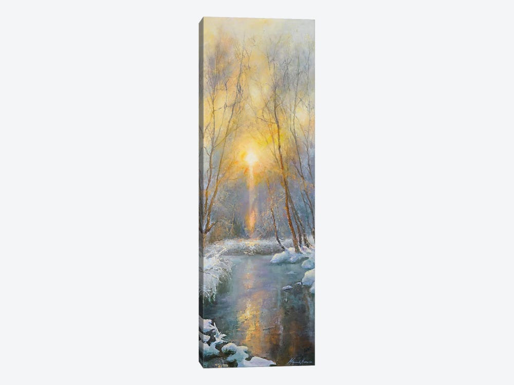 Winter Sunset Light Effect On The Snow - North Yorkshire by Hannah Kerwin 1-piece Art Print
