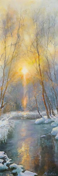 Winter Sunset Light Effect On The Snow - North Yorkshire