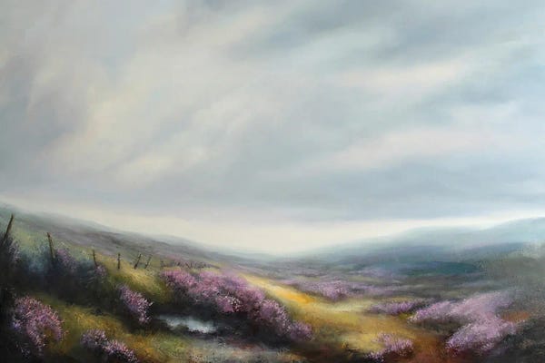 Hannah Kerwin: Heather And Sky - North York Moors by Hannah Kerwin