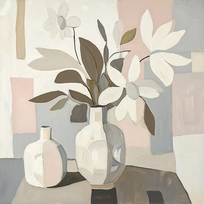 Cubed Floral Vase by Heidi Kuntz canvas print