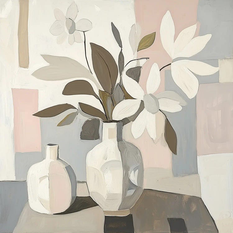 Cubed Floral Vase by Heidi Kuntz wall art