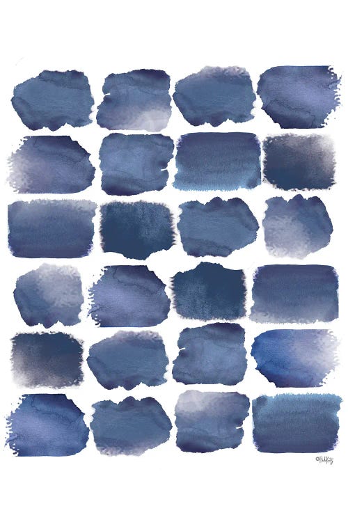 Watercolor Strokes Blue I