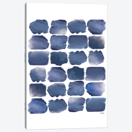 Watercolor Strokes Blue I Canvas Print #HKZ4} by Heidi Kuntz Canvas Print