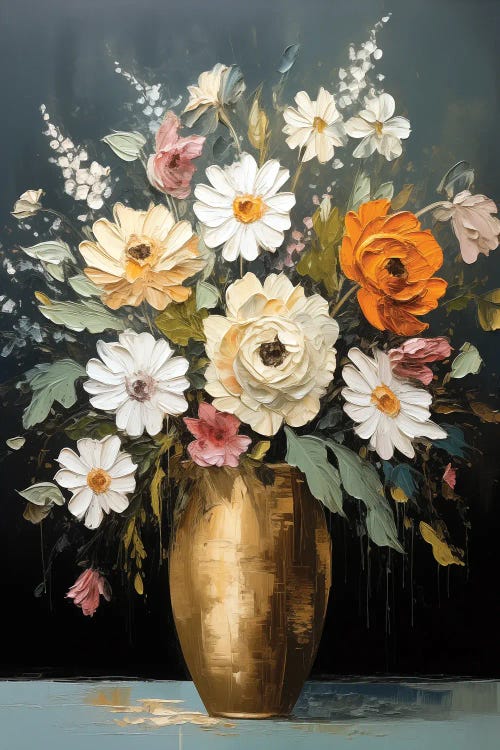 Golden Blooms by Heidi Kuntz wall art