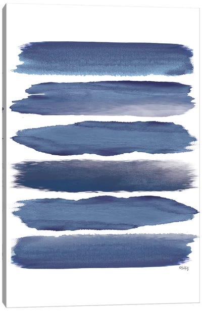 Watercolor Strokes Blue II Canvas Art Print