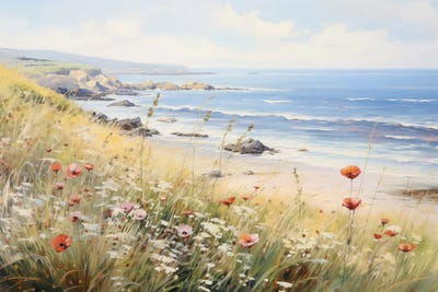 Poppies By The Sea by Heidi Kuntz canvas print