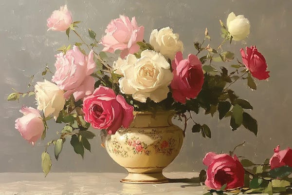Fine Art Print: Porcelain Roses by Heidi Kuntz
