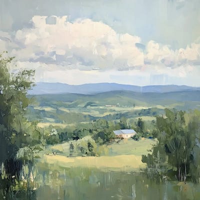 Heidi Kuntz - Steelpix Metal Wall Art: View Of The Valley by Heidi Kuntz