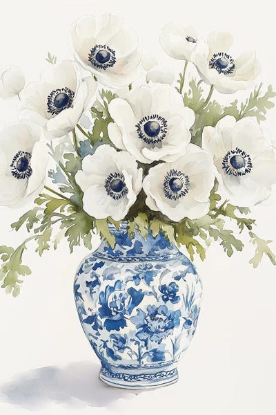 Canvas Art Prints: Floral Chinoiserie II by Heidi Kuntz