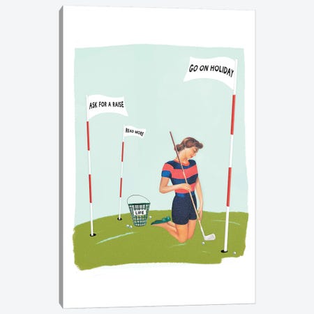 Life Golf Goals Canvas Print #HLA21} by Heather Landis Canvas Print