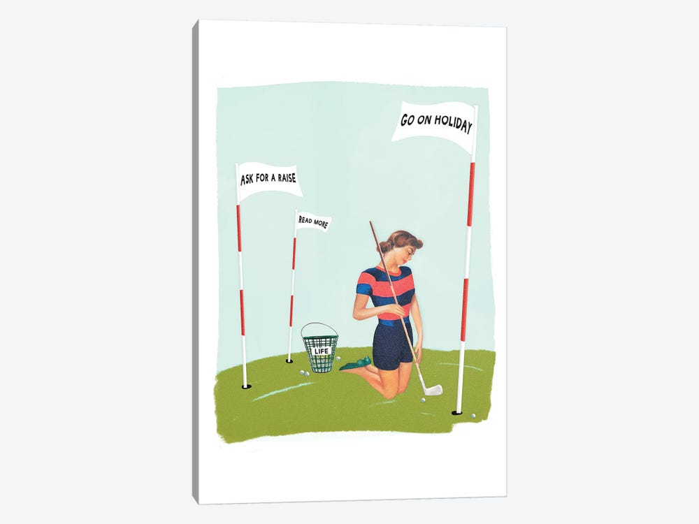 Life Golf Goals by Heather Landis 1-piece Art Print