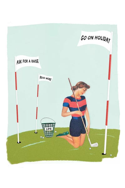 Women's Pants: Life Golf Goals by Heather Landis