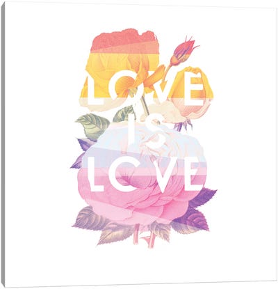 Love Is Love Canvas Art Print - LGBTQ+ Art