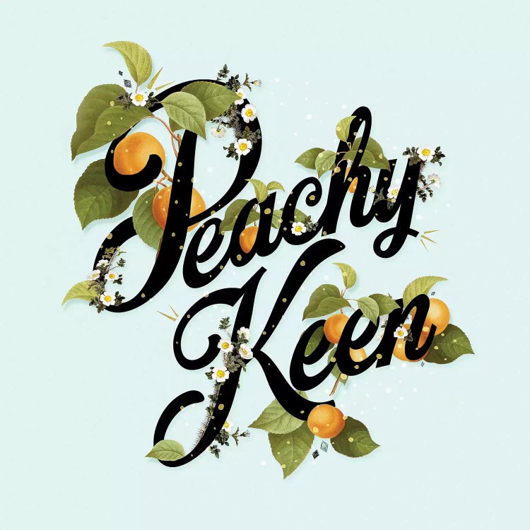 Peachy Keen Mint by Heather Landis wall art