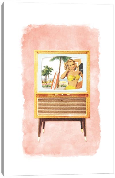 Racked TV Canvas Art Print - Women's Swimsuit & Bikini Art