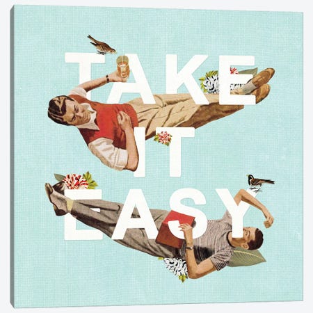 Take It Easy Canvas Print #HLA40} by Heather Landis Art Print