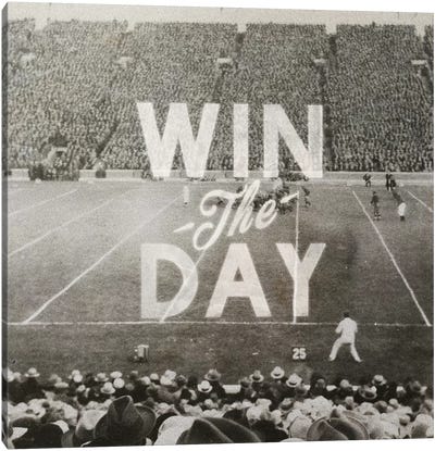 Win The Day Canvas Art Print - Football