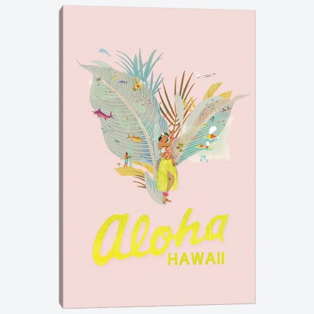 Aloha Hawaii Canvas Print #HLA46} by Heather Landis Canvas Art