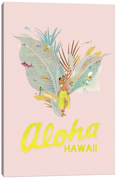 Aloha Hawaii Canvas Art Print - Heather Landis