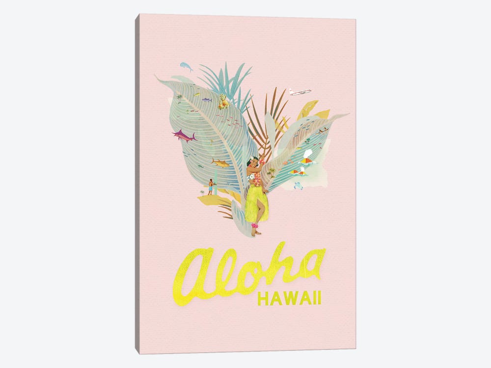 Aloha Hawaii by Heather Landis 1-piece Canvas Art